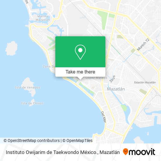 Mapa de Instituto Owijarim de Taekwondo México.