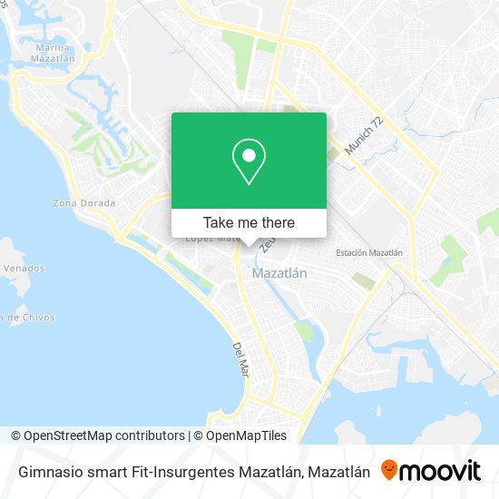 Mapa de Gimnasio smart Fit-Insurgentes Mazatlán