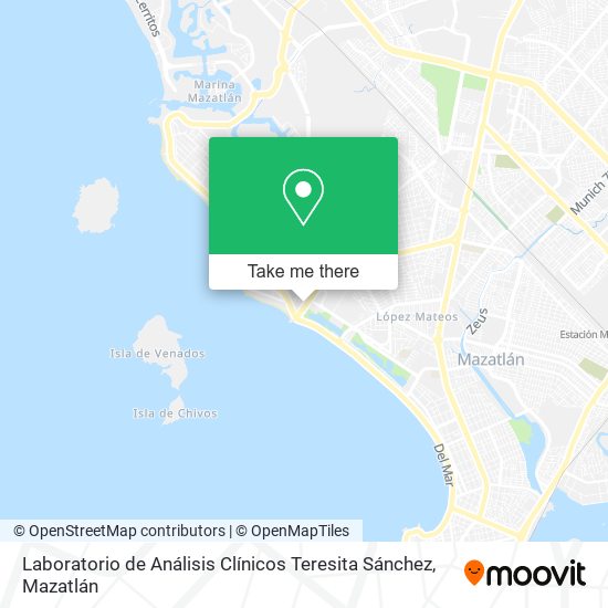 Laboratorio de Análisis Clínicos Teresita Sánchez map