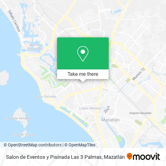Salon de Eventos y Pisinada Las 3 Palmas map