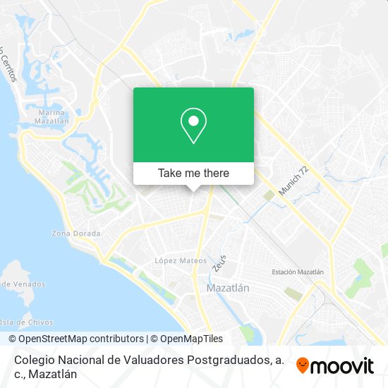 Colegio Nacional de Valuadores Postgraduados, a. c. map
