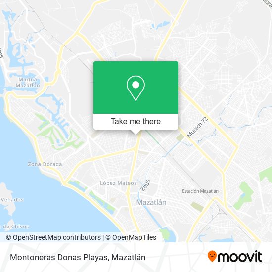 Montoneras Donas Playas map