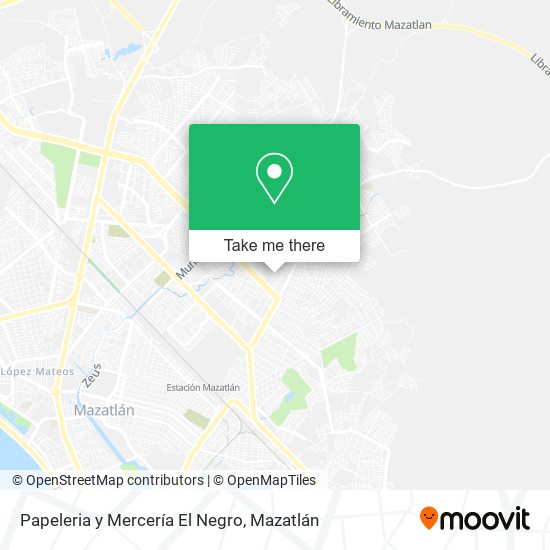 Mapa de Papeleria y Mercería El Negro