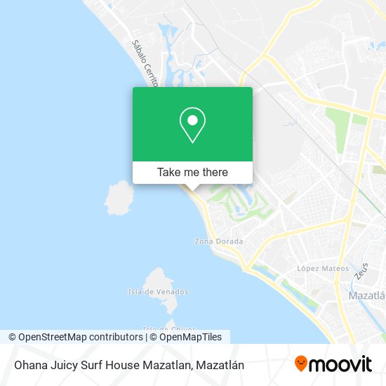 Mapa de Ohana Juicy Surf House Mazatlan