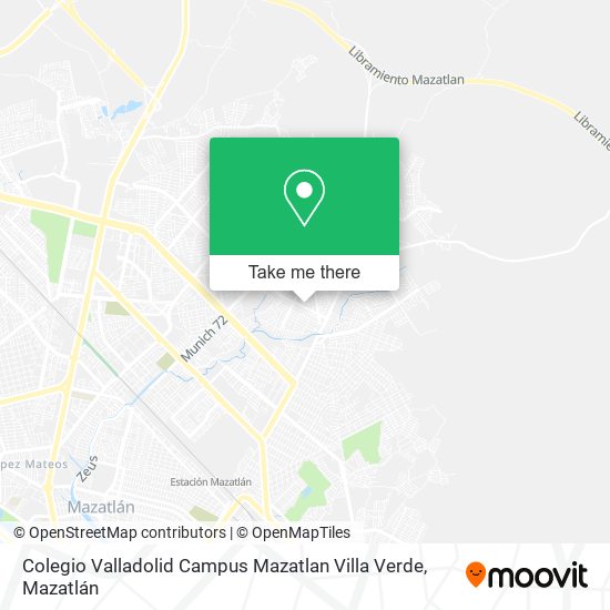 Colegio Valladolid Campus Mazatlan Villa Verde map