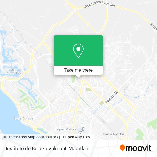 Instituto de Belleza Valmont map