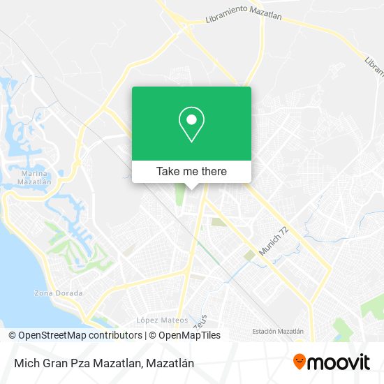 Mich Gran Pza Mazatlan map