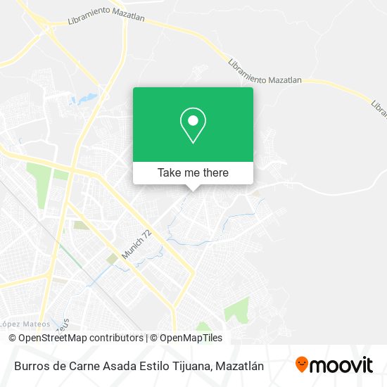 Mapa de Burros de Carne Asada Estilo Tijuana