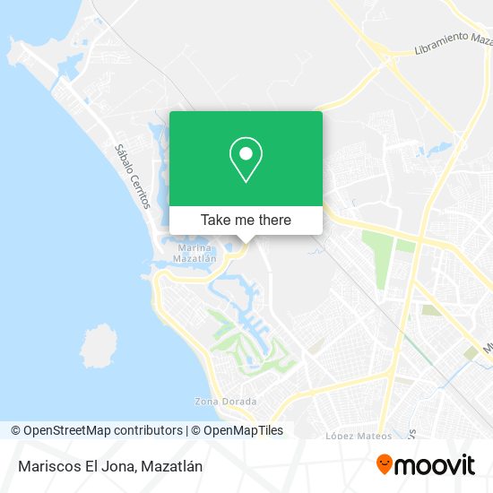 Mariscos El Jona map