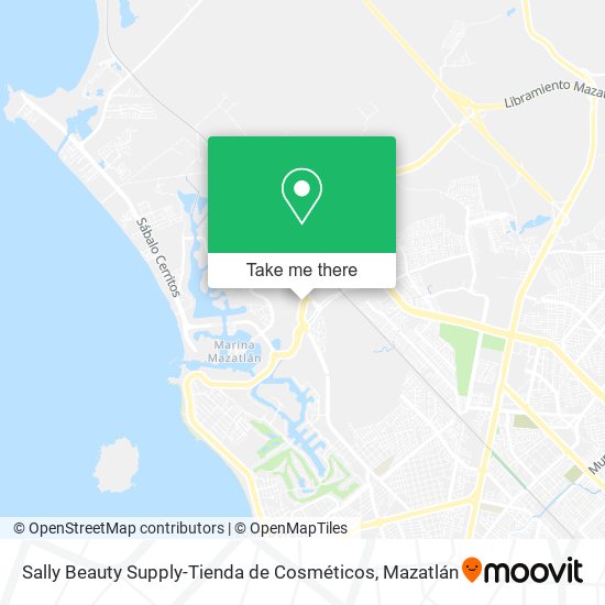Mapa de Sally Beauty Supply-Tienda de Cosméticos