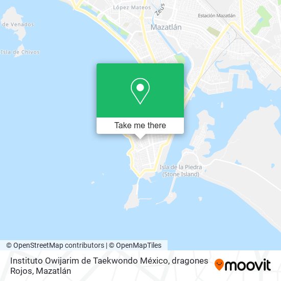Mapa de Instituto Owijarim de Taekwondo México, dragones Rojos