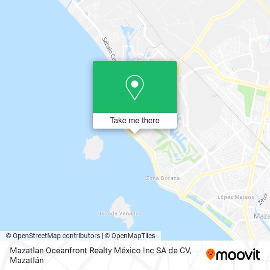 Mazatlan Oceanfront Realty México Inc SA de CV map
