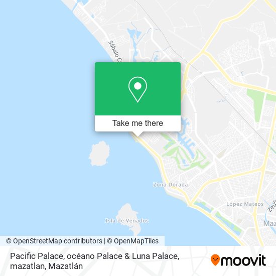 Mapa de Pacific Palace, océano Palace & Luna Palace, mazatlan