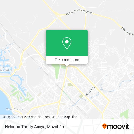 Helados Thrifty Acaya map