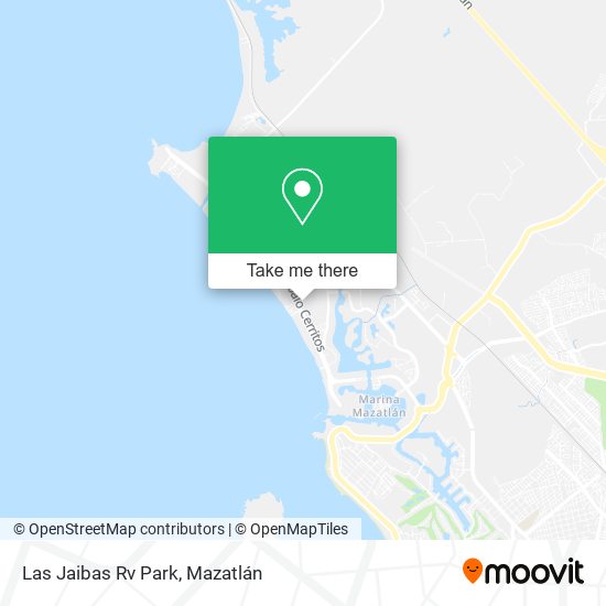 Las Jaibas Rv Park map