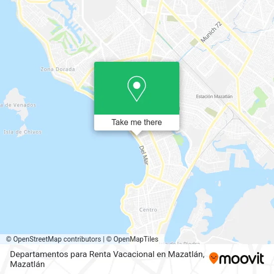 Departamentos para Renta Vacacional en Mazatlán map