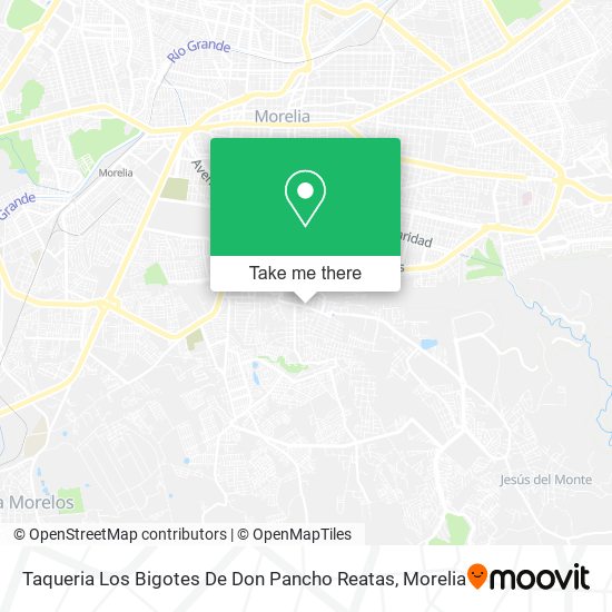 Taqueria Los Bigotes De Don Pancho Reatas map