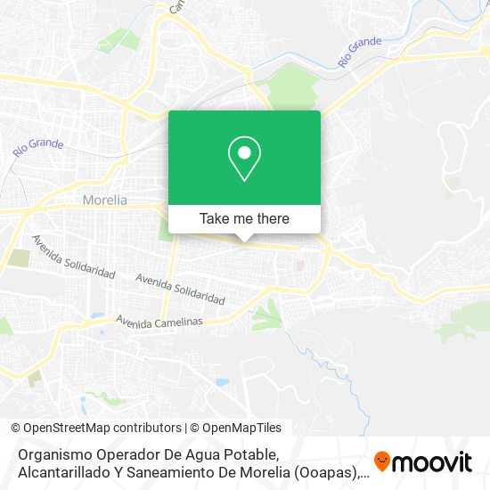 Mapa de Organismo Operador De Agua Potable, Alcantarillado Y Saneamiento De Morelia (Ooapas)