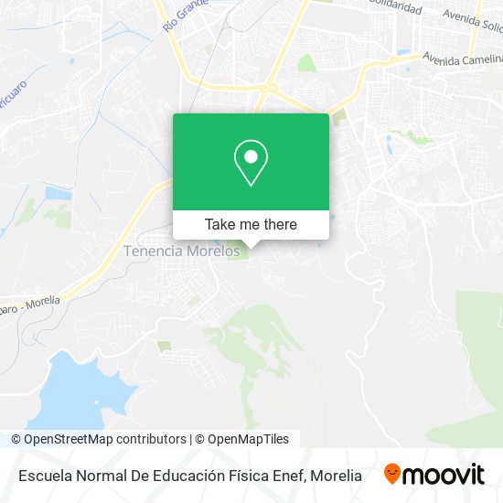 Mapa de Escuela Normal De Educación Física Enef