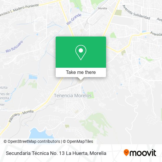 Mapa de Secundaria Técnica No. 13 La Huerta