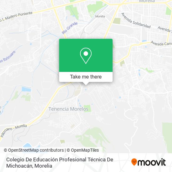 Mapa de Colegio De Educación Profesional Técnica De Michoacán