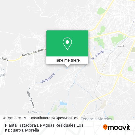 Mapa de Planta Tratadora De Aguas Residuales Los Itzícuaros