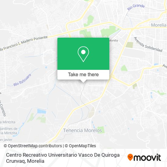 Centro Recreativo Universitario Vasco De Quiroga Crunvaq map