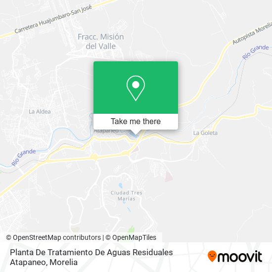 Mapa de Planta De Tratamiento De Aguas Residuales Atapaneo