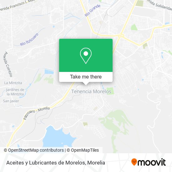 Mapa de Aceites y Lubricantes de Morelos