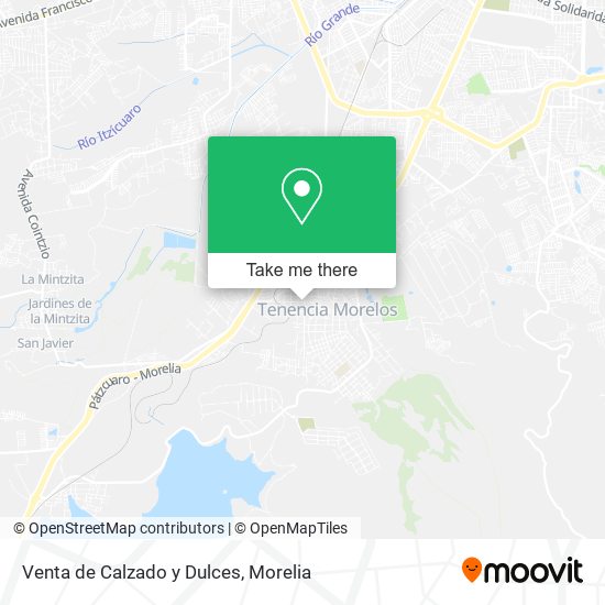 Venta de Calzado y Dulces map