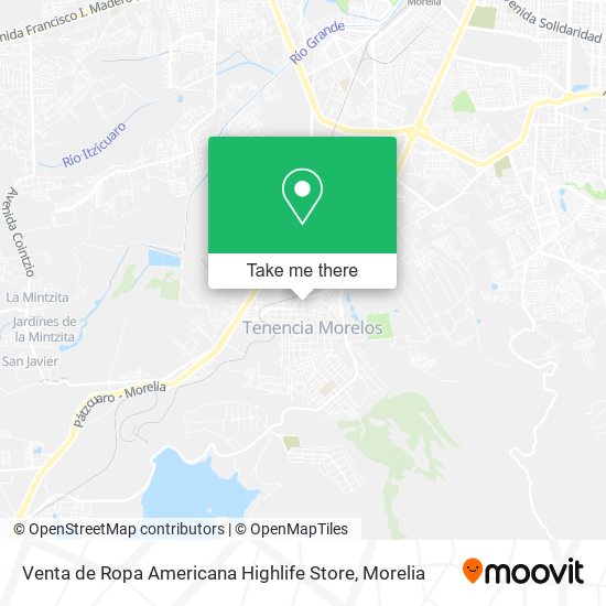 Mapa de Venta de Ropa Americana Highlife Store