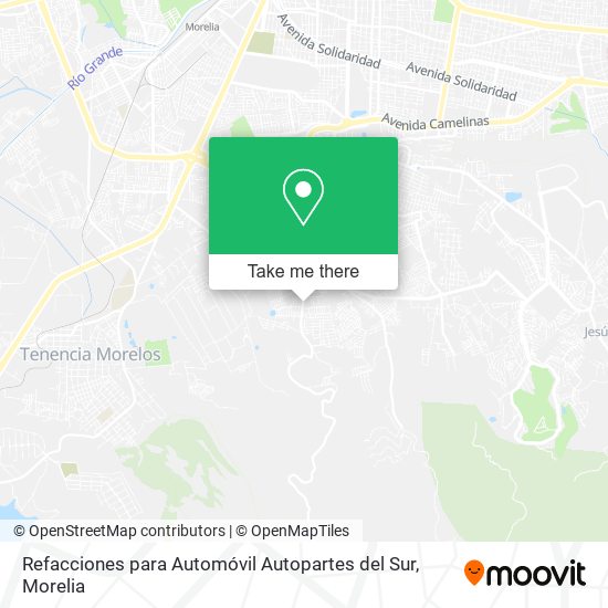 Refacciones para Automóvil Autopartes del Sur map