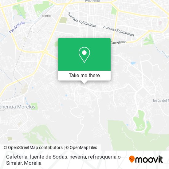 Mapa de Cafetería, fuente de Sodas, neveria, refresqueria o Similar