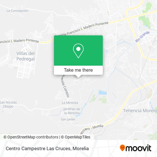 Mapa de Centro Campestre Las Cruces