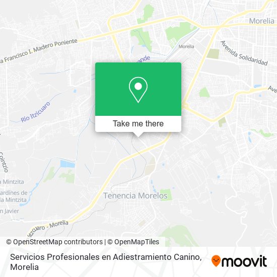 Mapa de Servicios Profesionales en Adiestramiento Canino