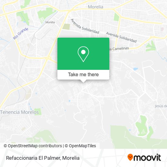 Refaccionaria El Palmer map