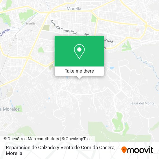 Reparación de Calzado y Venta de Comida Casera map
