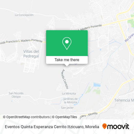 Mapa de Eventos Quinta Esperanza Cerrito Itzicuaro