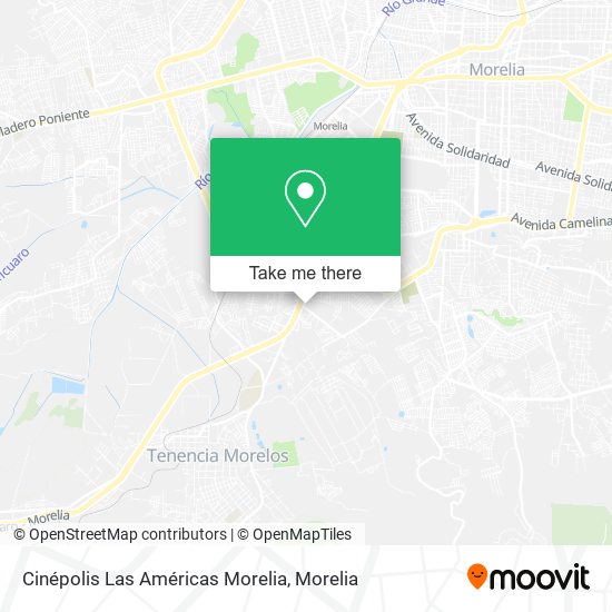 Mapa de Cinépolis Las Américas Morelia