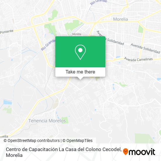 Centro de Capacitación La Casa del Colono Cecodel map