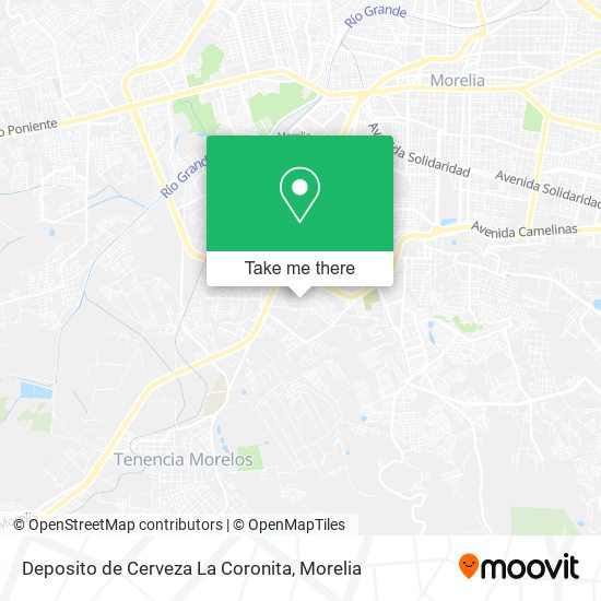 Mapa de Deposito de Cerveza La Coronita