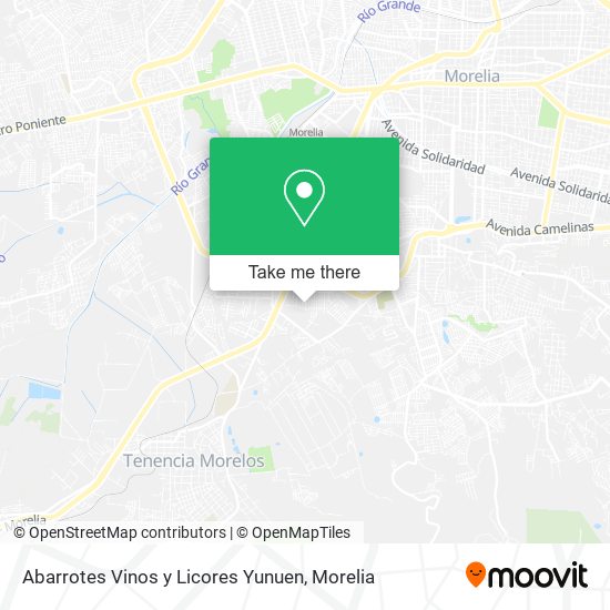 Abarrotes Vinos y Licores Yunuen map