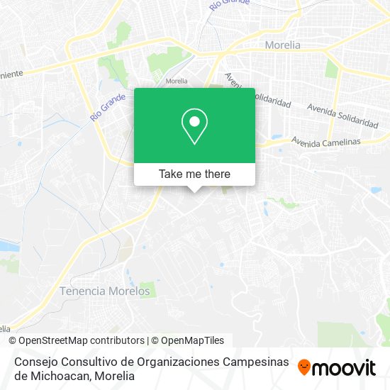 Mapa de Consejo Consultivo de Organizaciones Campesinas de Michoacan