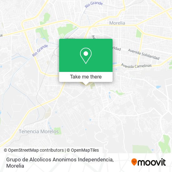 Mapa de Grupo de Alcolicos Anonimos Independencia