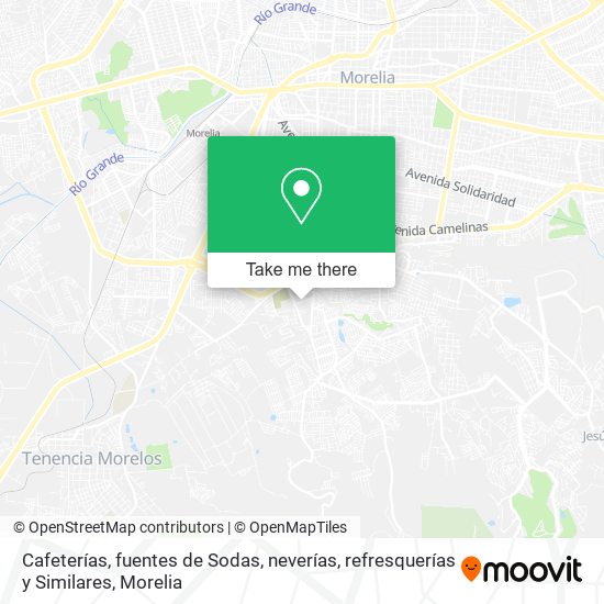 Mapa de Cafeterías, fuentes de Sodas, neverías, refresquerías y Similares