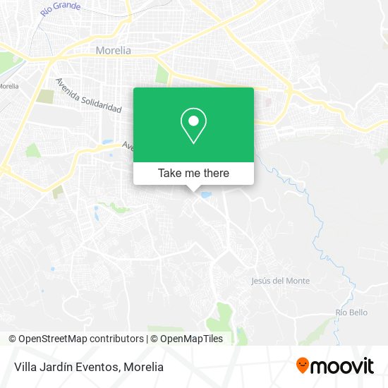 Villa Jardín Eventos map