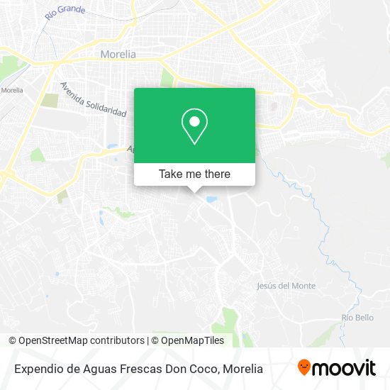 Mapa de Expendio de Aguas Frescas Don Coco