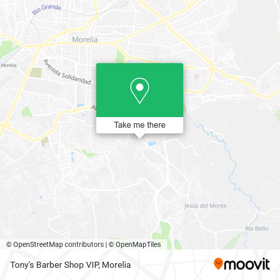 Tony's Barber Shop VIP map