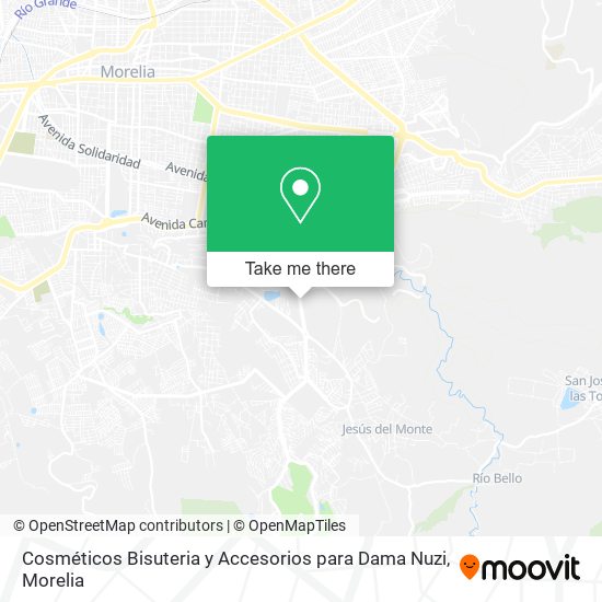 Cosméticos Bisuteria y Accesorios para Dama Nuzi map