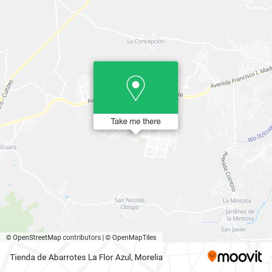 Tienda de Abarrotes La Flor Azul map